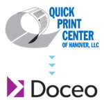 Text stating "Quick Print Center of Hanover, LLC" with the Doceo logo