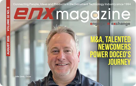 Doceo featured as the August 2025 cover story in ENX Magazine